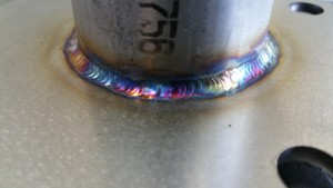 Finished weld seam
